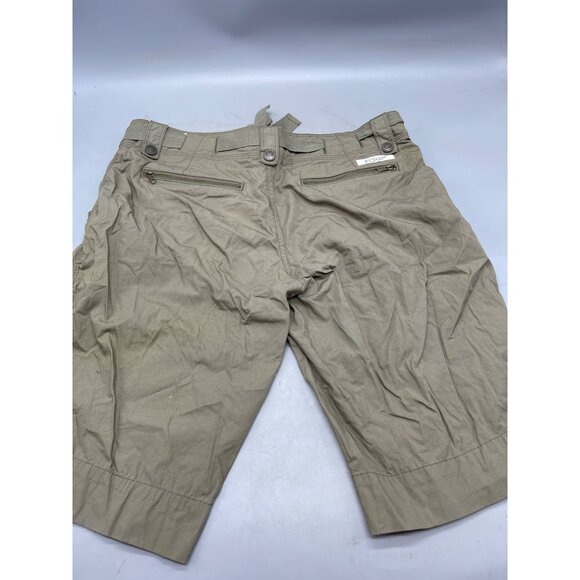 fox girls bermuda mom shorts kaki knee high cotton pocket zipper size 9 READ - Picture 9 of 10
